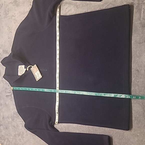 0491. NWTs ~ St. John's Bay ~ 3/4 zip Pullover ~ Deep Blue ~ Medium - Picture 4 of 6